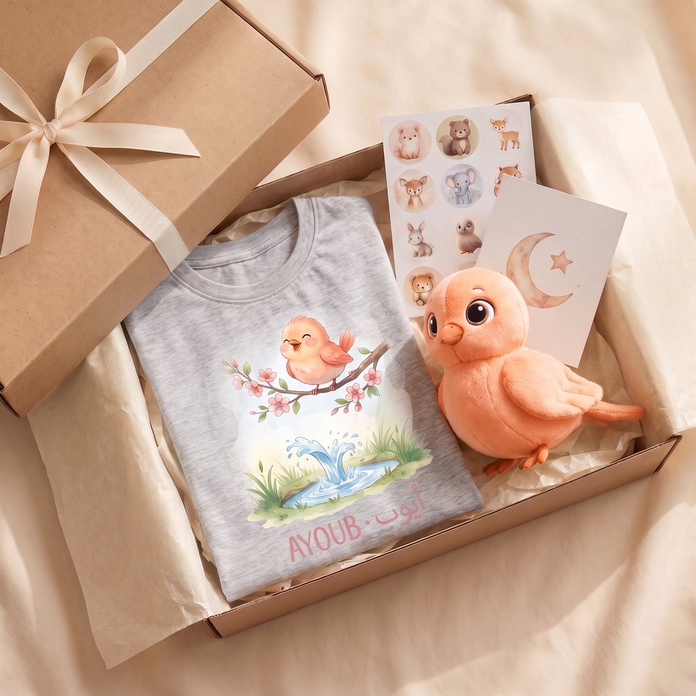 Coffret cadeau Ayoub avec Sabra le petit oiseau